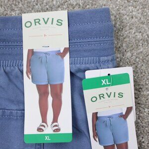 Orvis Jackson Quick Dry Shorts NWT Womens XL Blue‎ Natural Fit Cotton/Lyocell